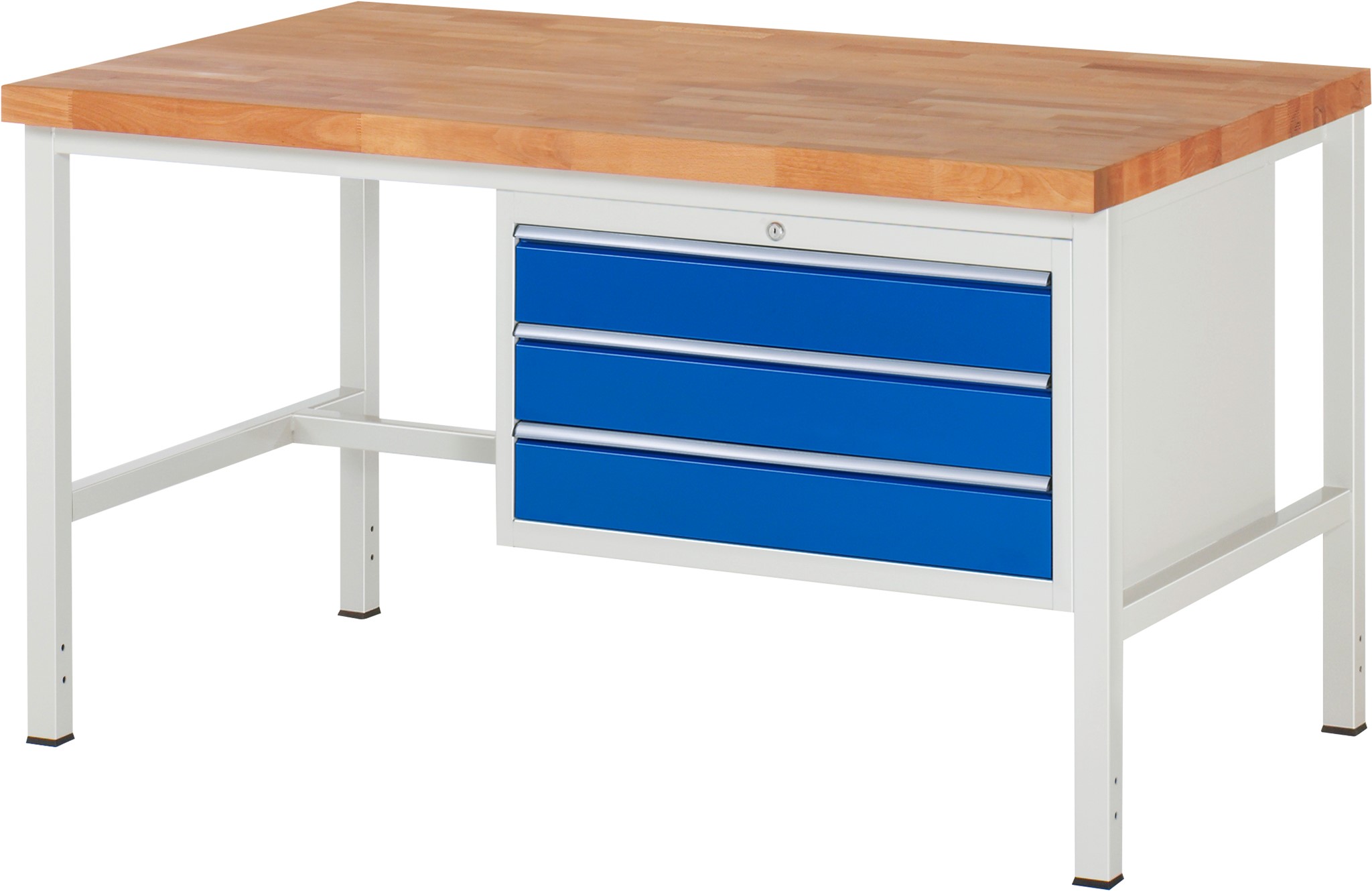 Werkbank Modell 8227, B 1500xT 900xH 840mm, Buche-Massiv-Platte 40mm