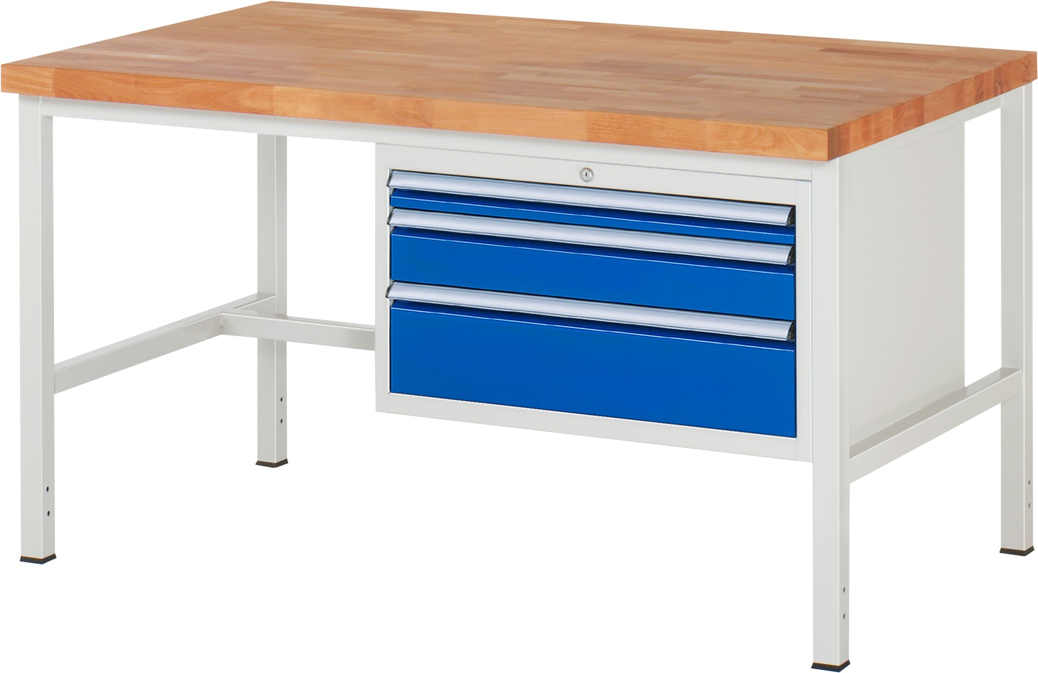 Werkbank Modell 8226, B 1500xT 900xH 840mm, Buche-Massiv-Platte 40mm