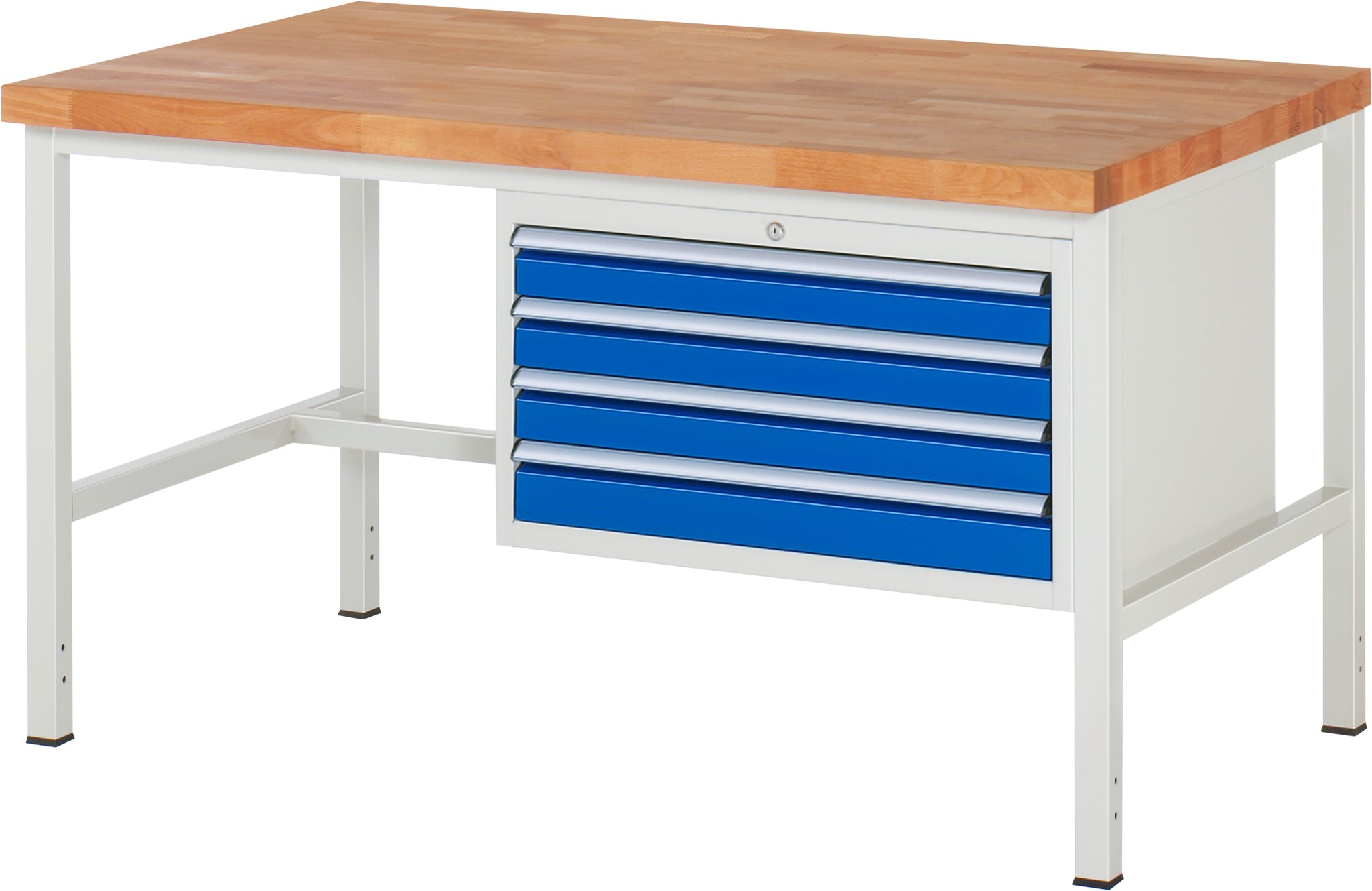 Werkbank Modell 8233, B 1500xT 900xH 840mm, Buche-Massiv-Platte 40mm