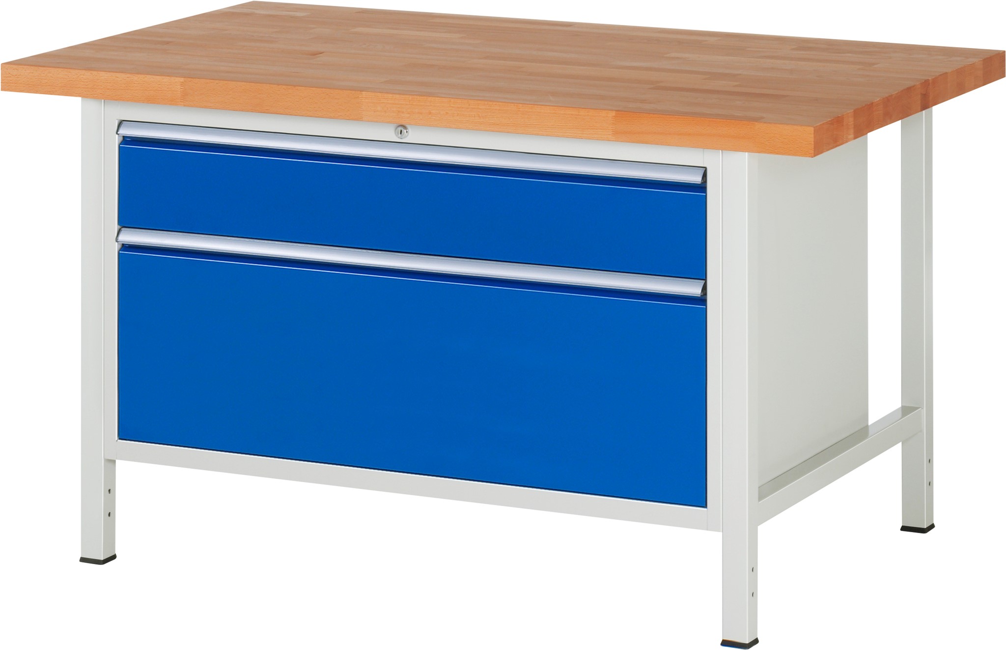 Werkbank Modell 8356, B 1500xT 900xH 840mm, Buche-Massiv-Platte 40mm