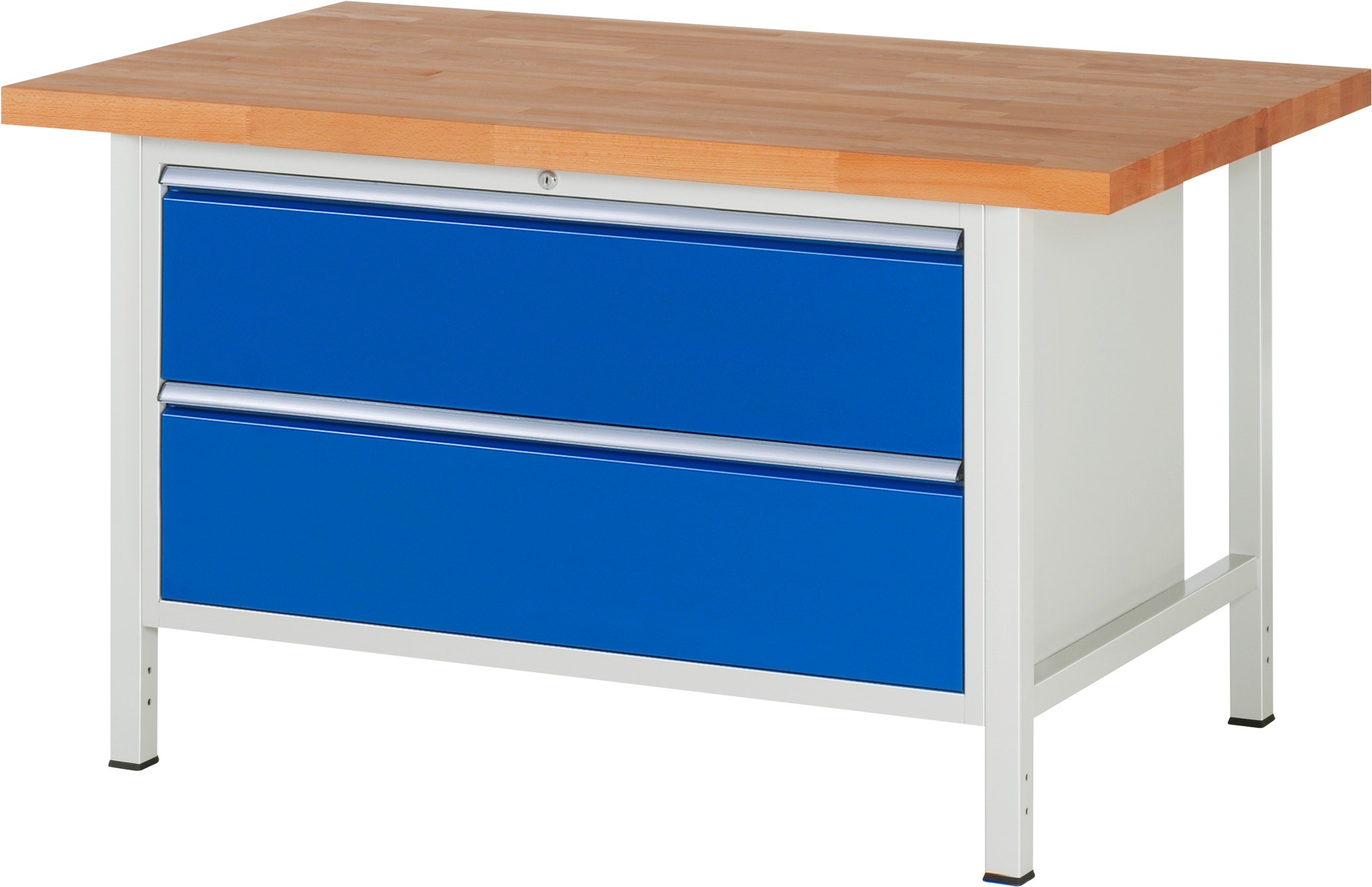 Werkbank Modell 8355, B 1500xT 900xH 840mm, Buche-Massiv-Platte 40mm