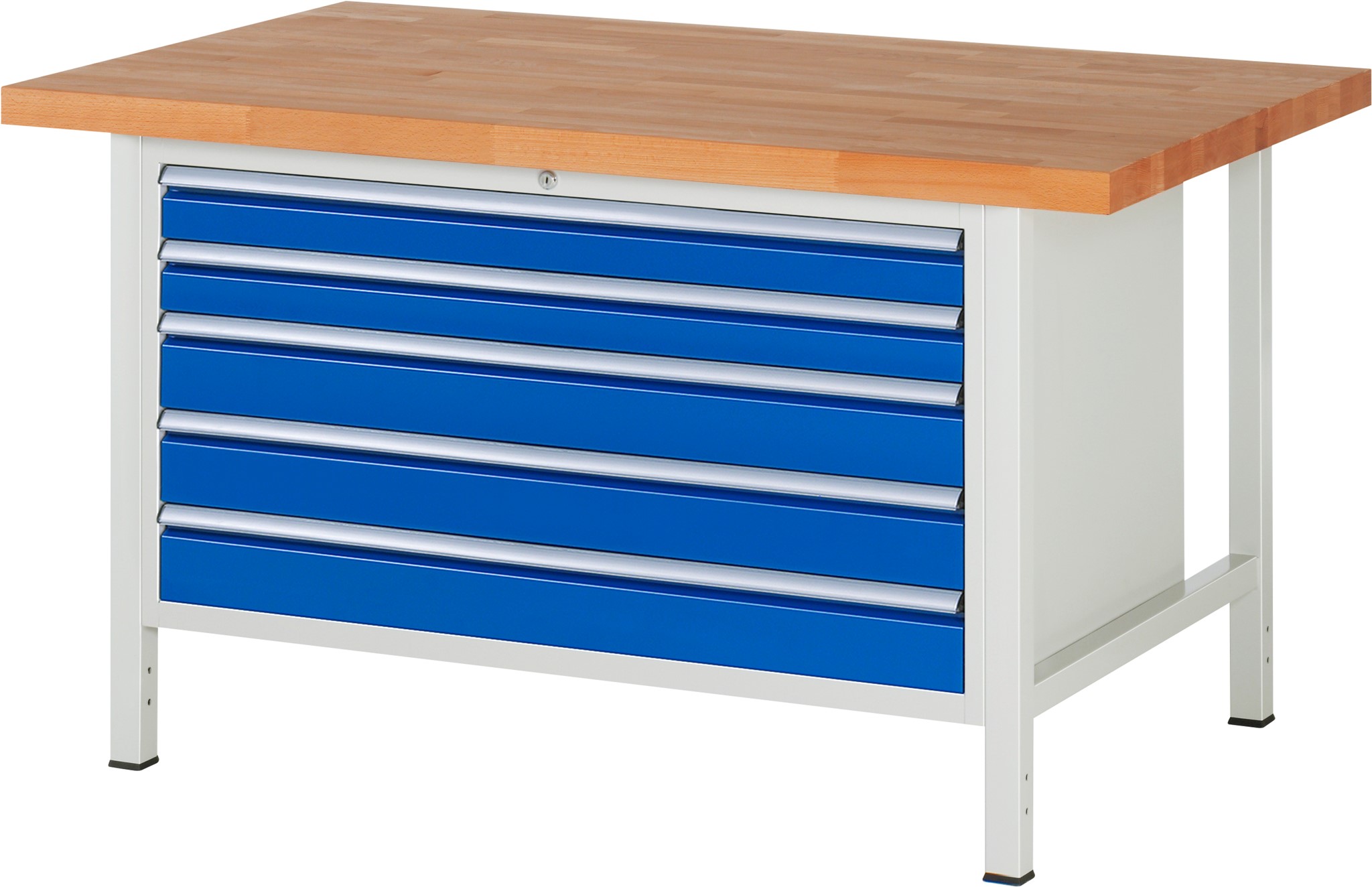 Werkbank Modell 8371, B 1500xT 900xH 840mm, Buche-Massiv-Platte 40mm