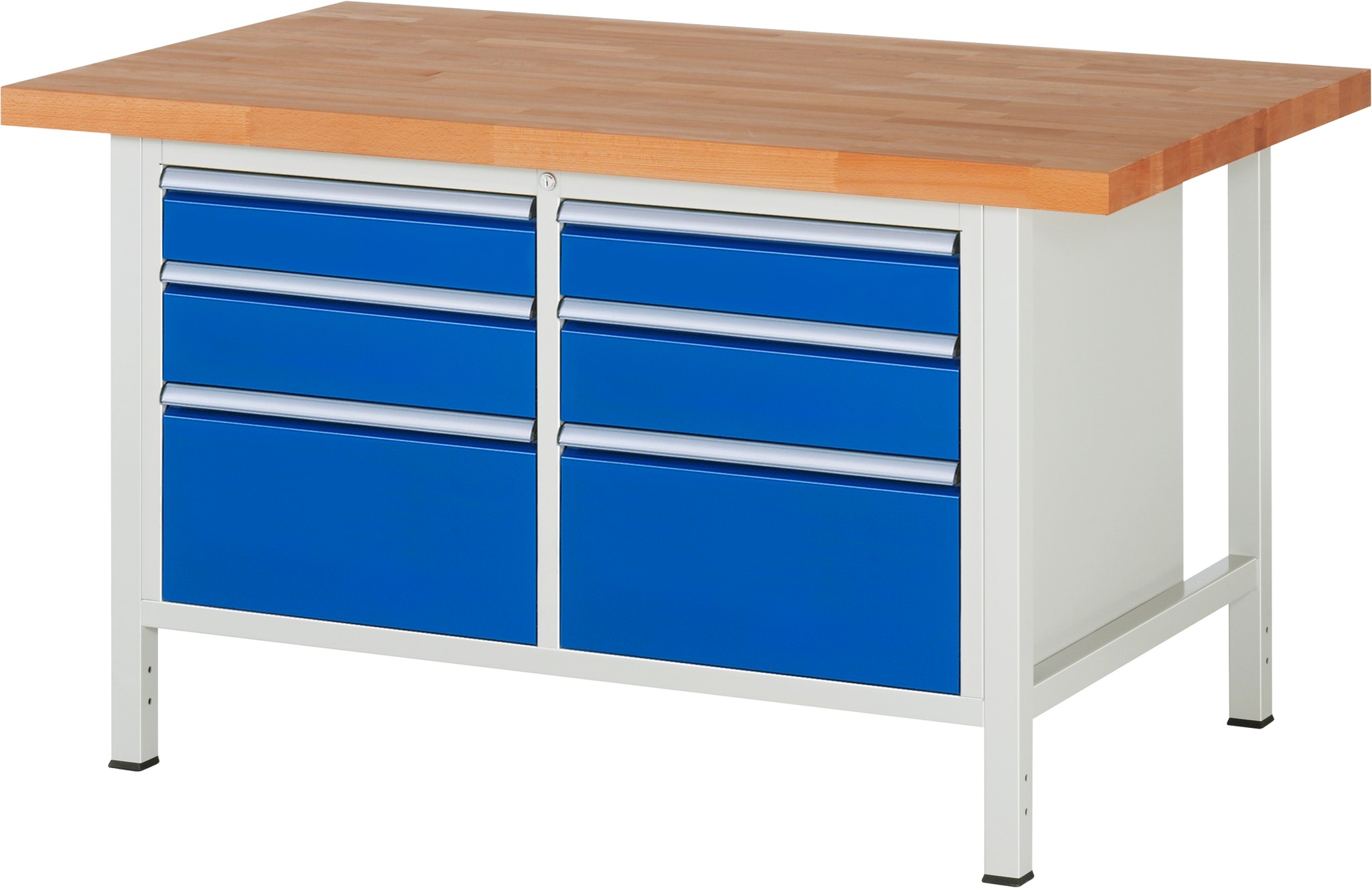 Werkbank Modell 8475, B 1500xT 900xH 840mm, Buche-Massiv-Platte 40mm