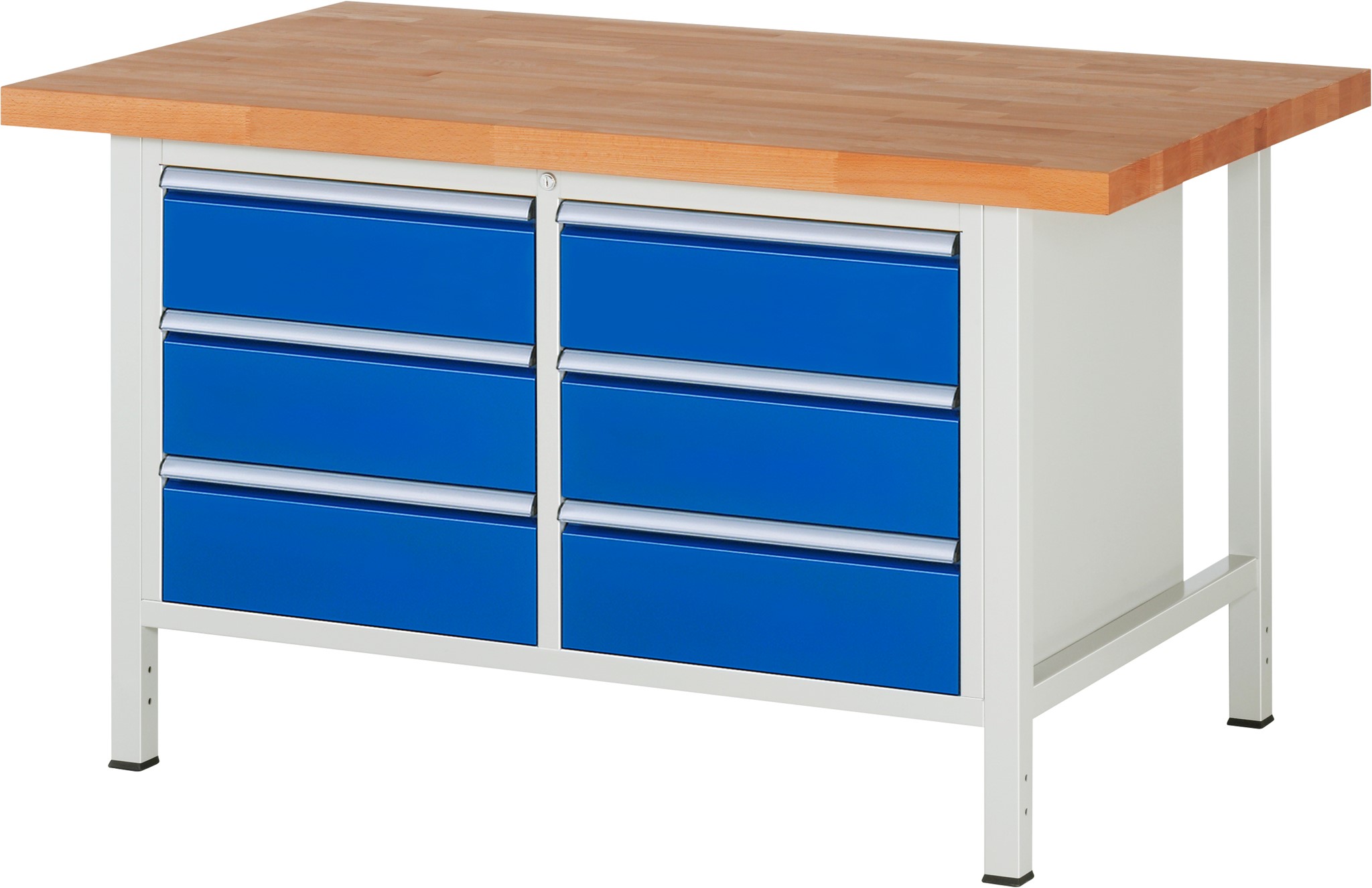 Werkbank Modell 8473, B 1500xT 900xH 840mm, Buche-Massiv-Platte 40mm