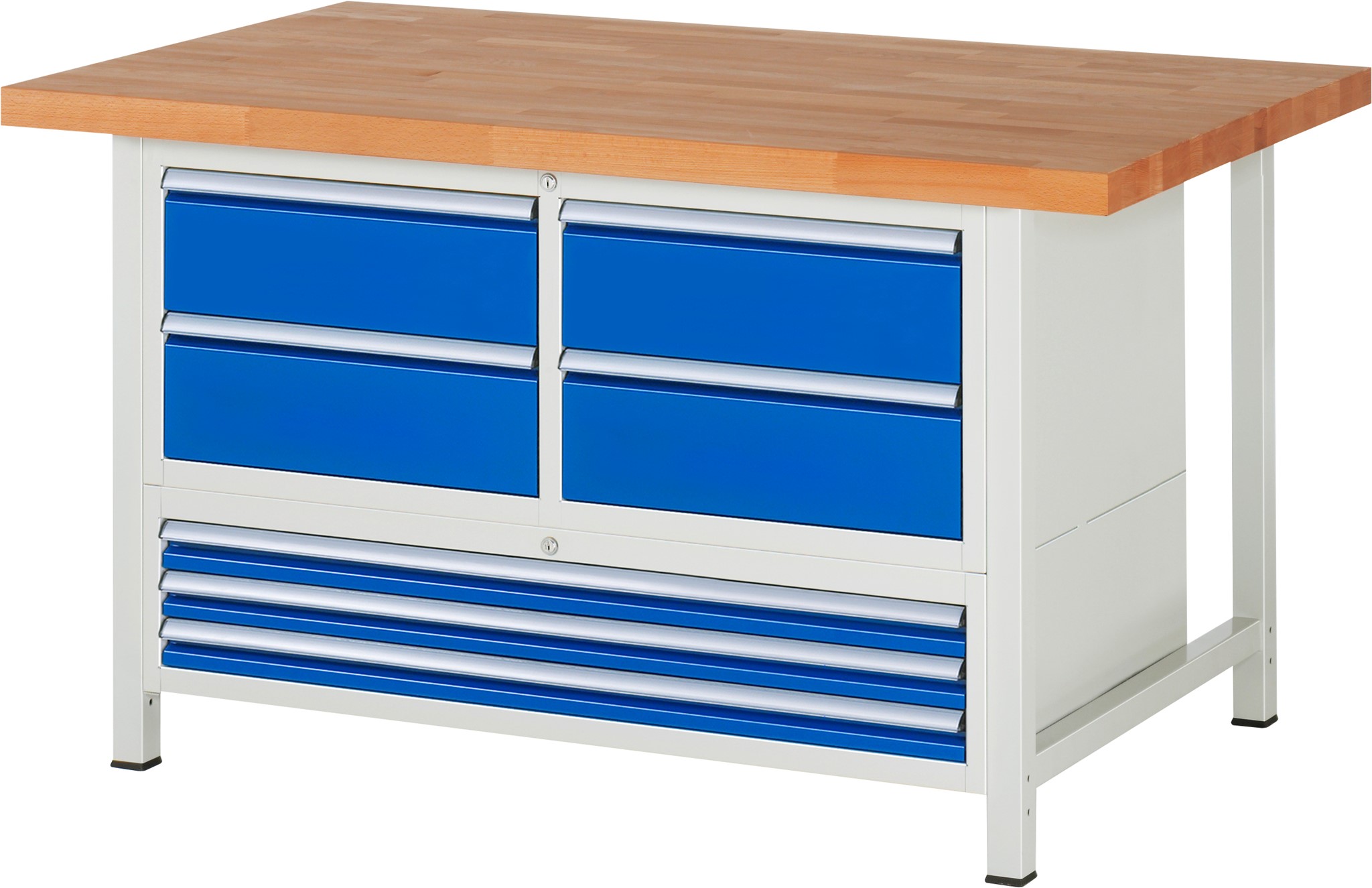 Werkbank Modell 8934, B 1500xT 900xH 840mm, Buche-Massiv-Platte 40mm