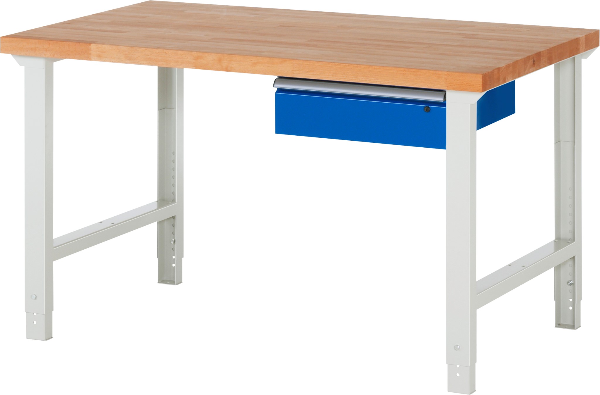 Werkbank Modell 7000, B 1500 x T 900 x H 790-1140 mm, Buche-Massiv-Platte 40 mm