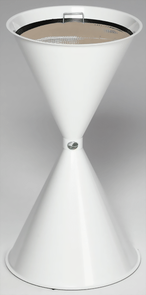 Standascher verkehrsweiss RAL 9016, für Hallen, Flure, Foyers und Warteräume
