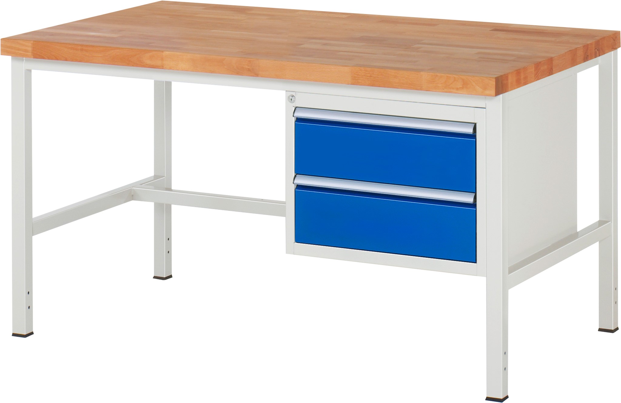 Werkbank Modell 8125, B 1500xT 900xH 840-1040mm, Buche-Massiv-Platte 40mm