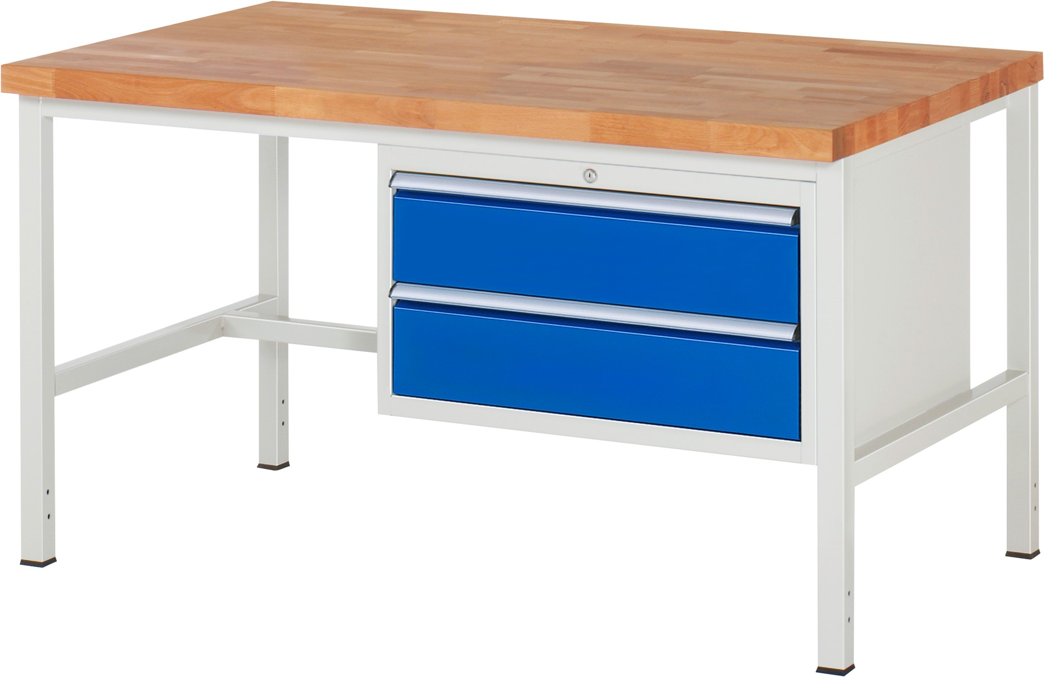 Werkbank Modell 8225, B 1500xT 900xH 840-1040mm, Buche-Massiv-Platte 40mm