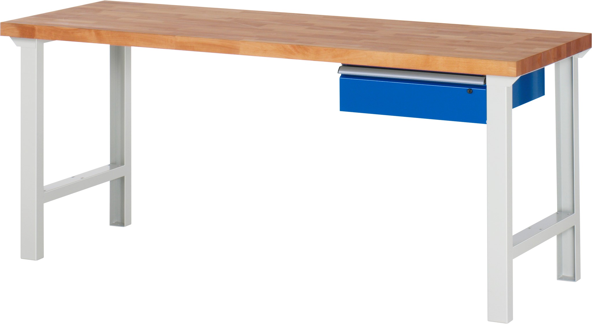 Werkbank Modell 7002, B 2000 x T 700 x H 840 mm, Buche-Massiv-Platte 40 mm