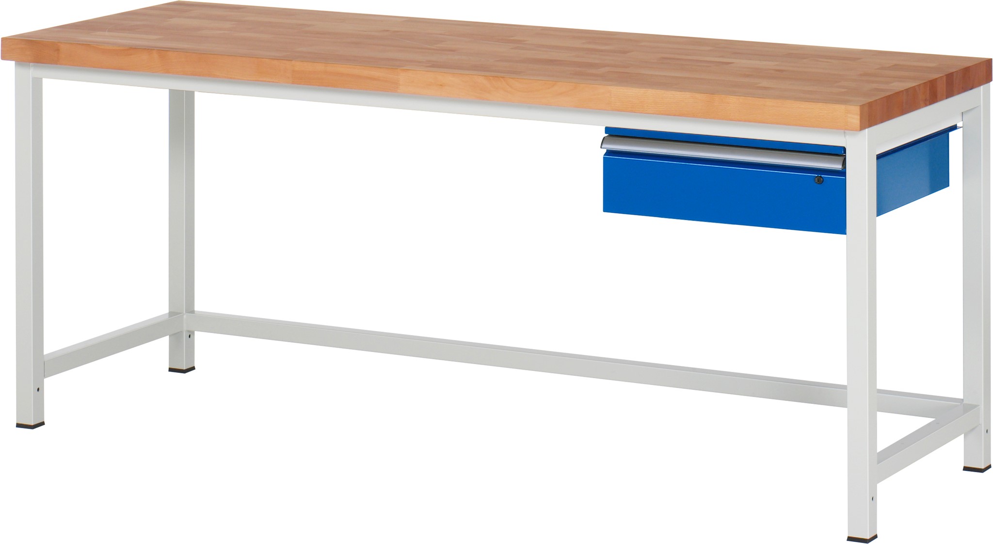 Werkbank fixe Höhe, B 2000xT 700xH 840mm, Buche-Massiv-Platte 40mm