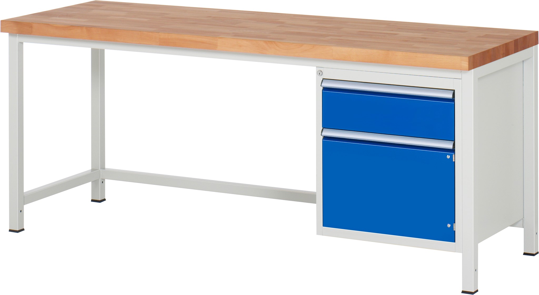 Werkbank Modell 8152, B 2000xT 700xH 840mm, Buche-Massiv-Platte 40mm