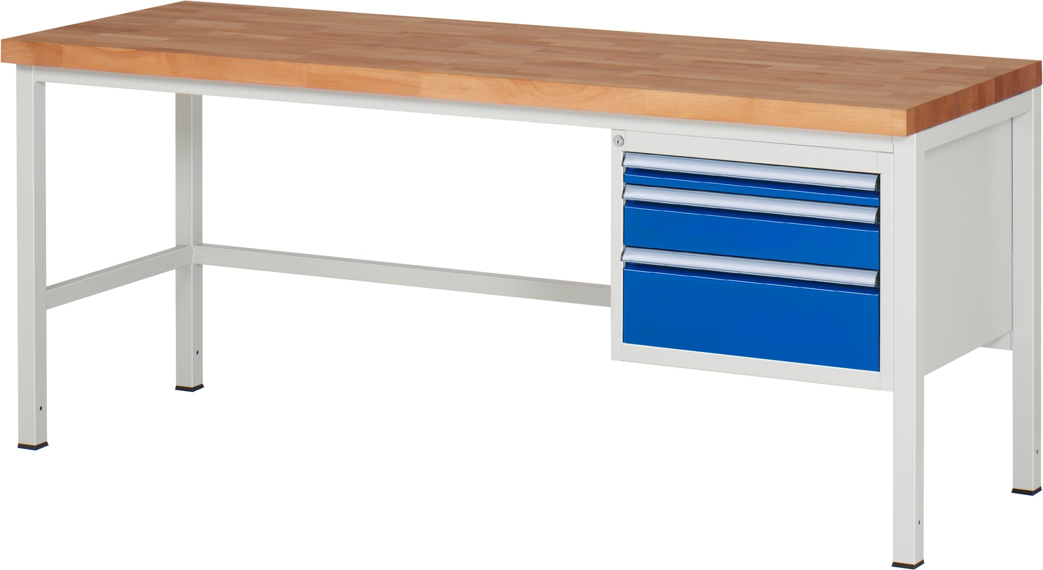 Werkbank Modell 8126, B 2000xT 700xH 840mm, Buche-Massiv-Platte 40mm