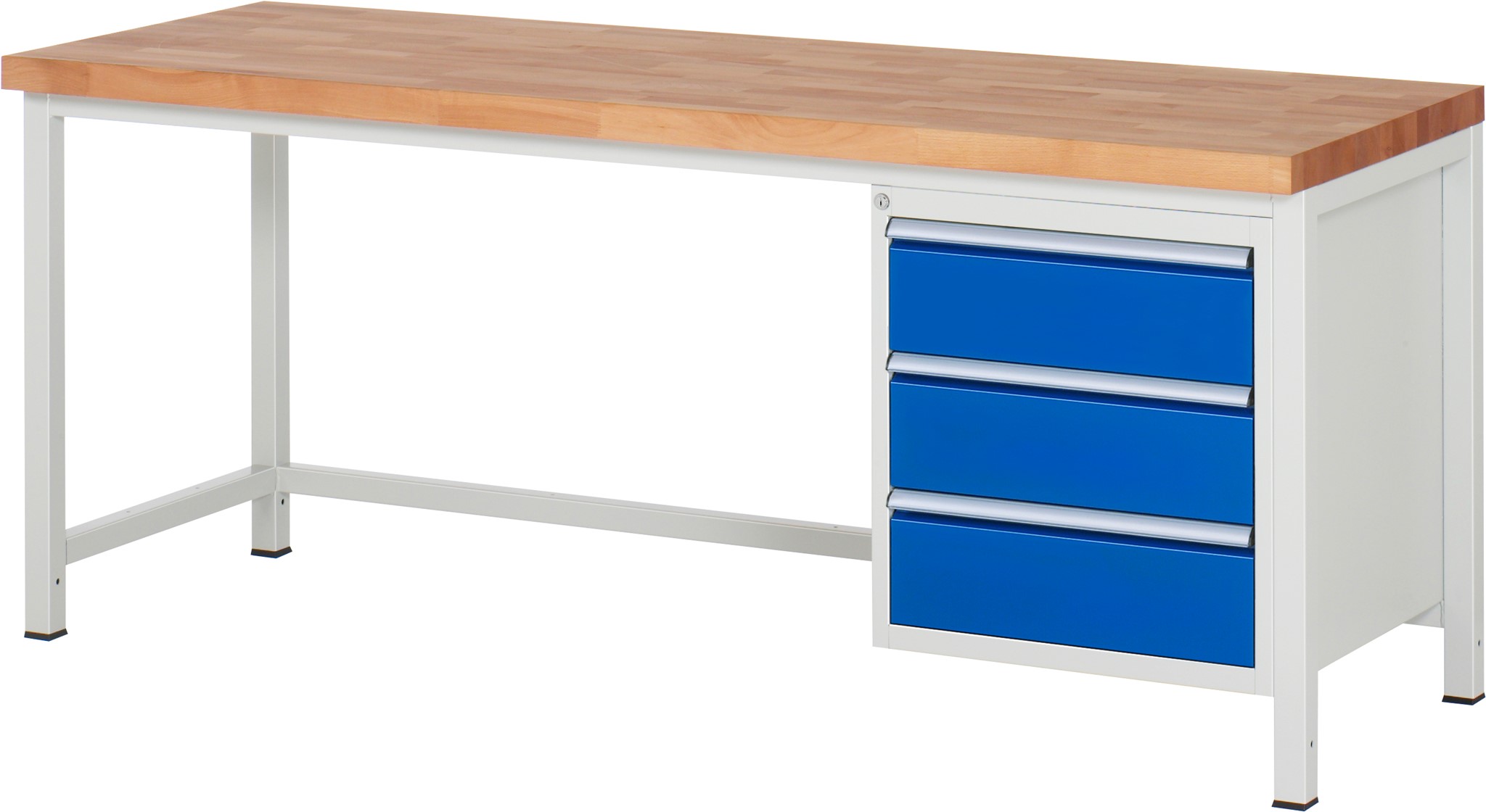 Werkbank Modell 8157, B 2000xT 700xH 840mm, Buche-Massiv-Platte 40mm