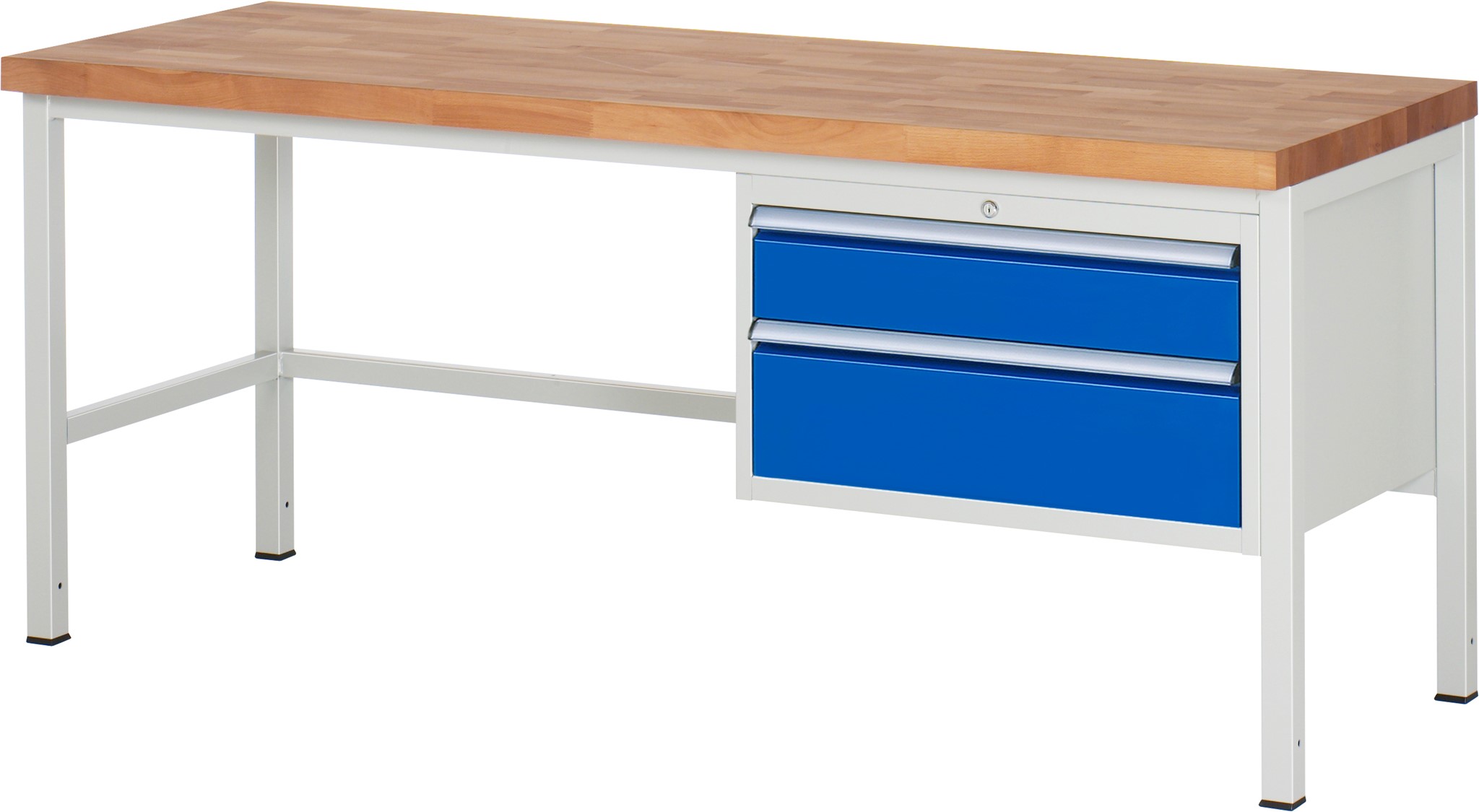 Werkbank Modell 8223, B 2000xT 700xH 840mm, Buche-Massiv-Platte 40mm