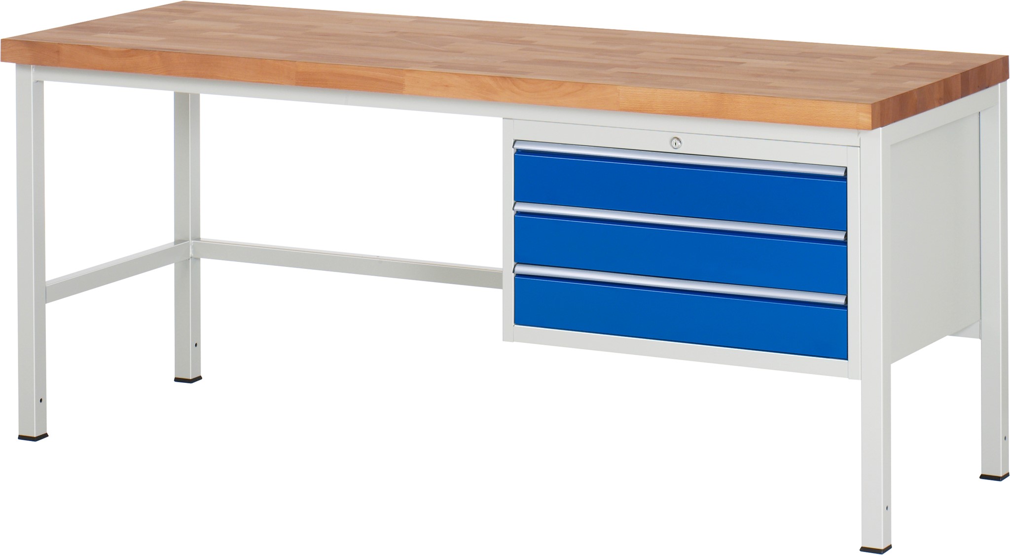 Werkbank Modell 8227, B 2000xT 700xH 840mm, Buche-Massiv-Platte 40mm