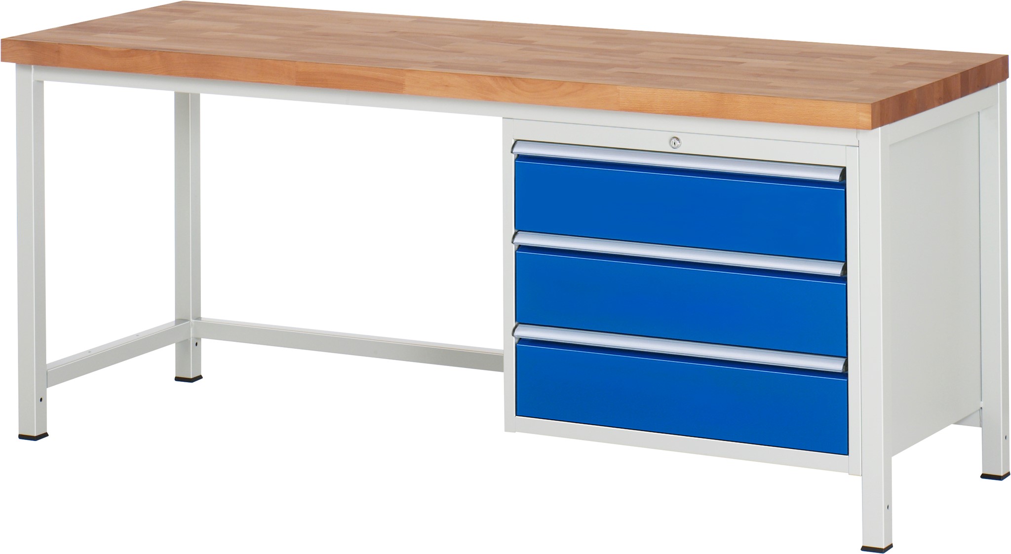 Werkbank Modell 8257, B 2000xT 700xH 840mm, Buche-Massiv-Platte 40mm