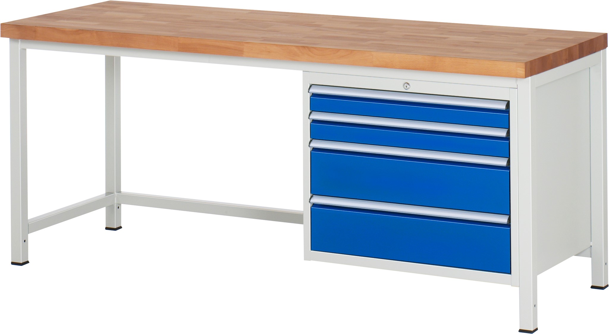 Werkbank Modell 8261, B 2000xT 700xH 840mm, Buche-Massiv-Platte 40mm