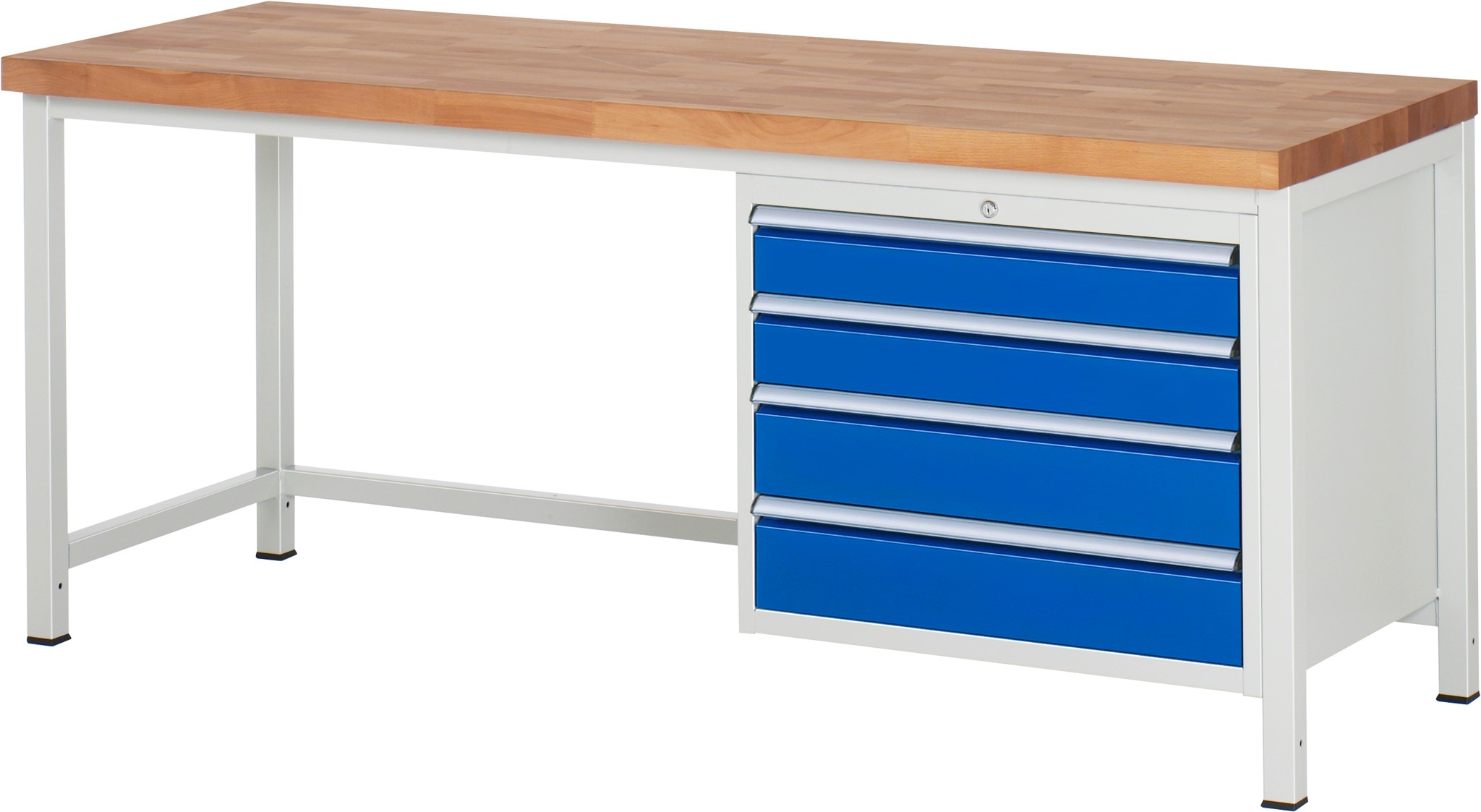 Werkbank Modell 8262, B 2000xT 700xH 840mm, Buche-Massiv-Platte 40mm