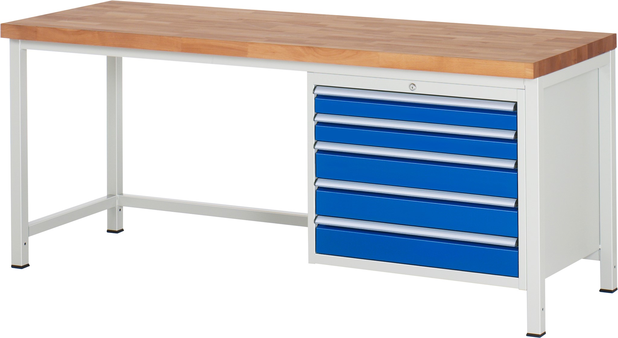 Werkbank Modell 8271, B 2000xT 700xH 840mm, Buche-Massiv-Platte 40mm