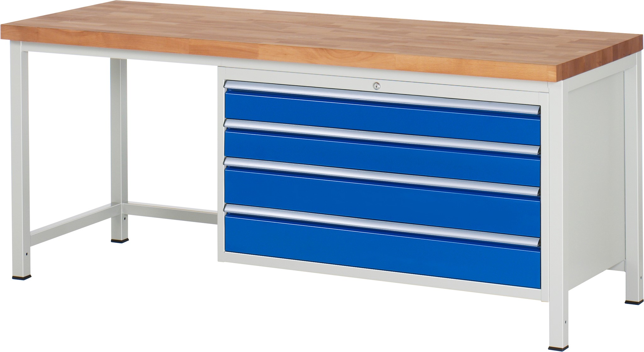 Werkbank Modell 8362, B 2000xT 700xH 840mm, Buche-Massiv-Platte 40mm