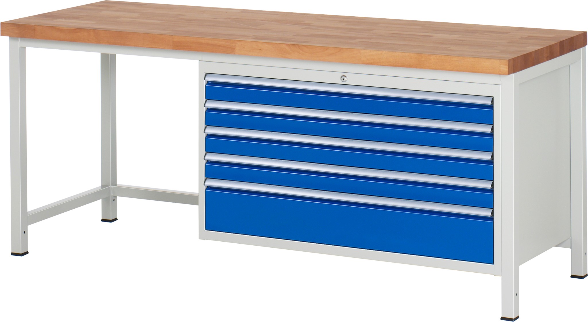 Werkbank Modell 8368, B 2000xT 700xH 840mm, Buche-Massiv-Platte 40mm