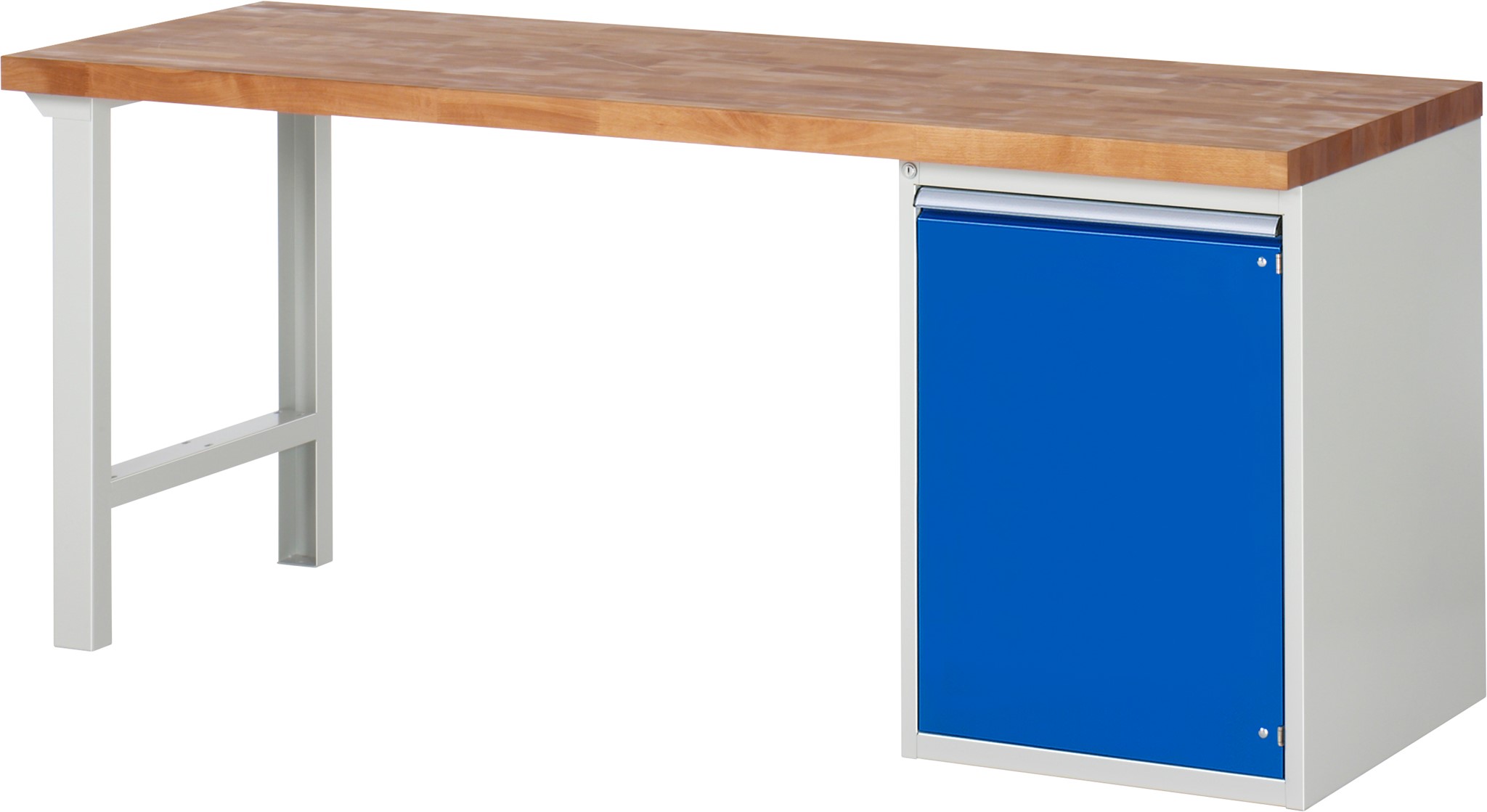 Werkbank Modell 7501, B 2000 x T 700 x H 840 mm, Buche-Massiv-Platte 40 mm