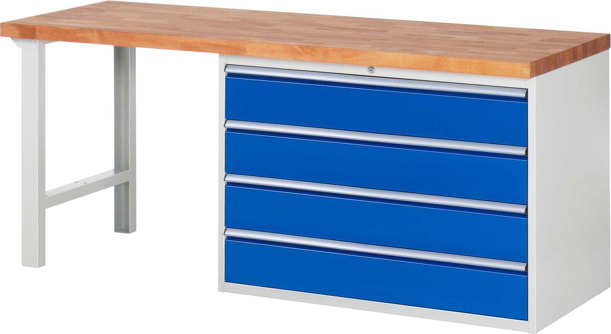 Werkbank Modell 7709, B 2000xT 700xH 840mm, Buche-Massiv-Platte 40 mm