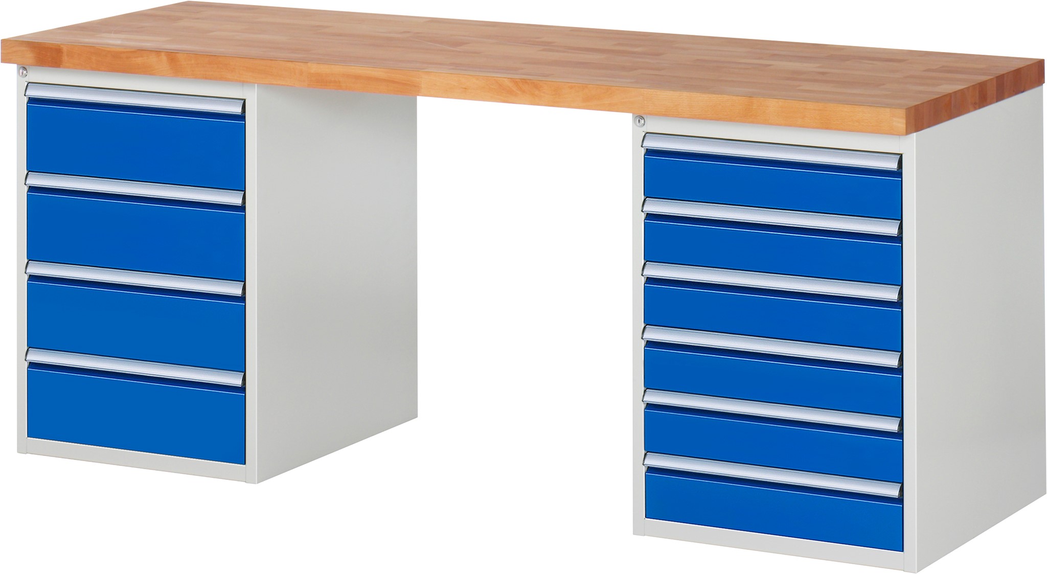 Werkbank Modell 7821, B 2000 x T 700 x H 840mm, Buche-Massiv-Platte 40 mm