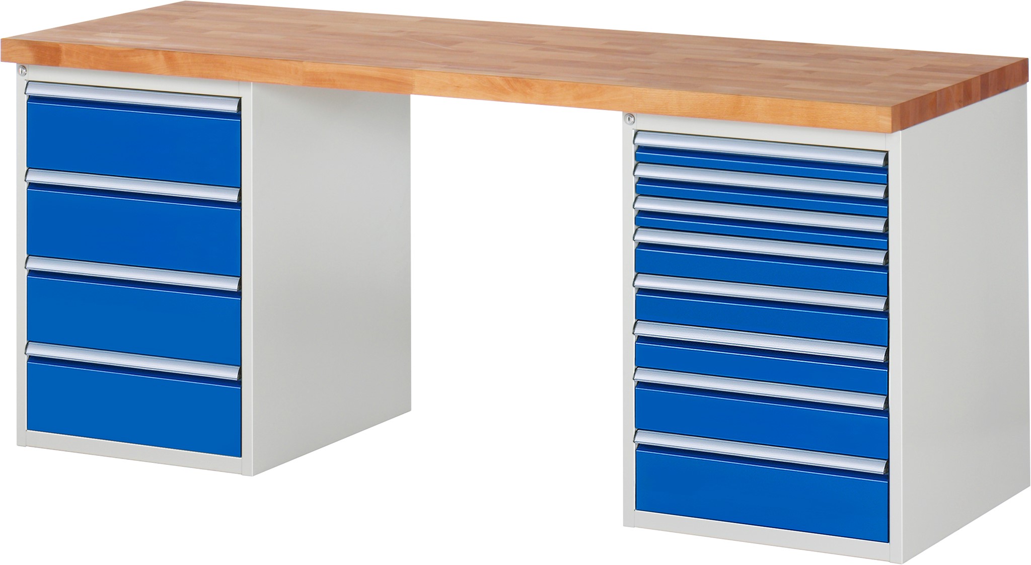 Werkbank Modell 7822, B 2000xT 700xH 840mm, Buche-Massiv-Platte 40 mm