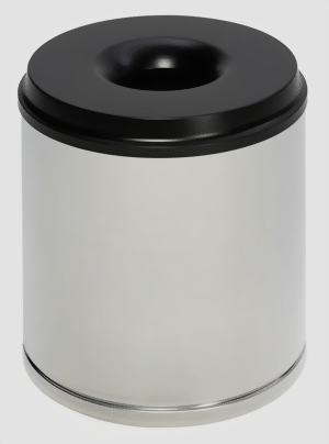 Papierkorb edelstahl feuerfest selbstlöschend, 30 Liter
