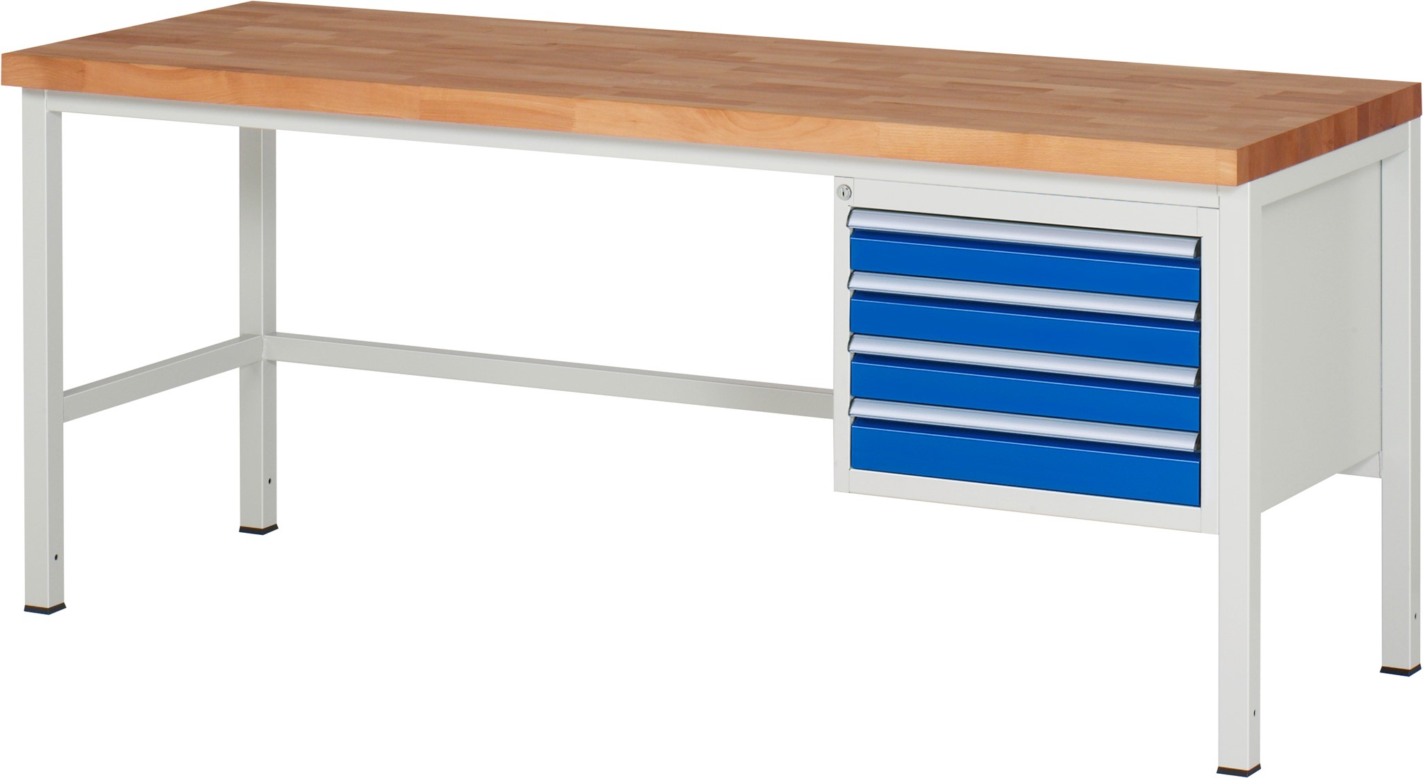 Werkbank Modell 8133, B 2000xT 700xH 840-1040mm, Buche-Massiv-Platte 40mm