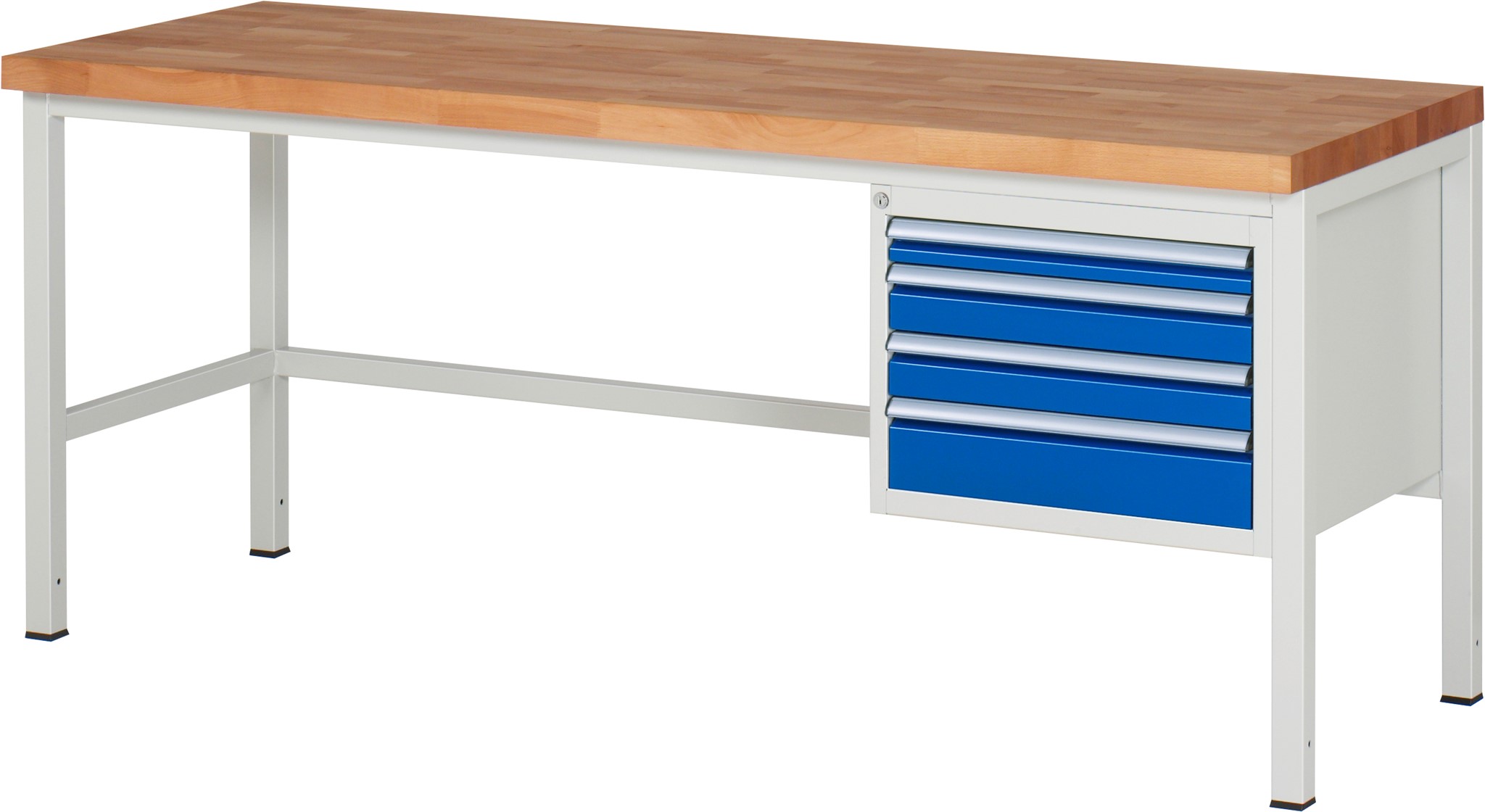 Werkbank Modell 8132, B 2000xT 700xH 840-1040mm, Buche-Massiv-Platte 40mm