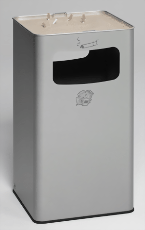 Abfallsammler-Ascher-Kombination B 42 R, Farbe silber
