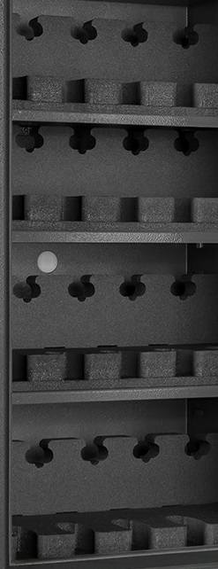 4 x 4er Kurzwaffenhalter mit zusätzlichem Fachboden