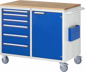 Montagewagen Modell LL5.24.12, B 1145 x T 650 x H 975 mm, Buche-Top 25 mm