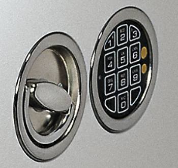 Elektronikschloss EM 2020 mit Tastatur 4020, bereits in der Türe verbaut