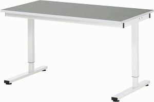 Arbeitstisch Serie RHE, B 1500 x T 800 x H 740-1040 mm, Linoleum-/Universal-Platte 25 mm
