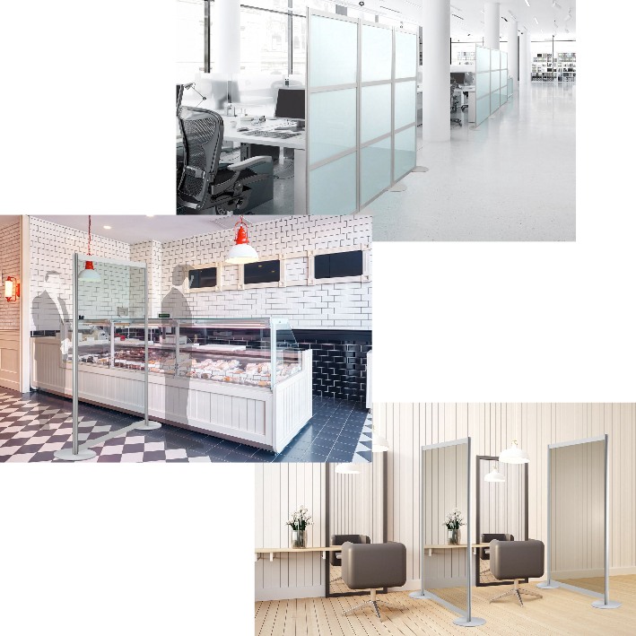 Freistehende Trennwände