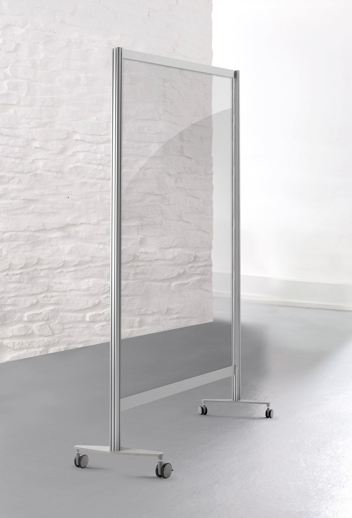 Mobile Trennwand / Moderationswand B1, vollverglast