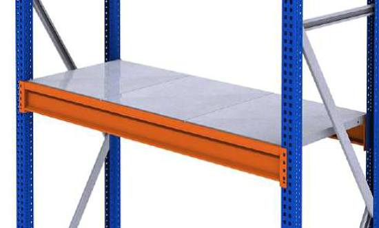 Zusatzebene mit Metallauflagen, 2675x600 mm LxT