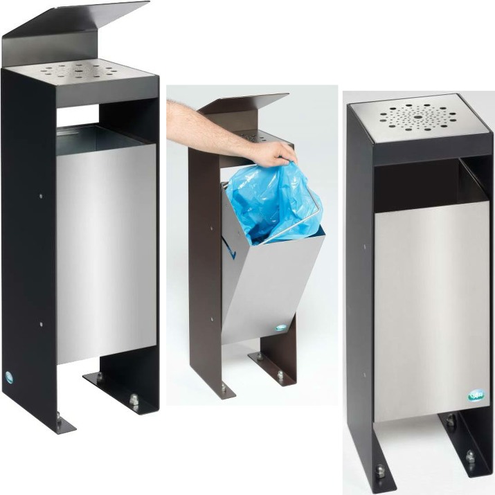 Abfallsammler mit Ascher Modell Q25