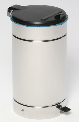 Tretabfallsammler 60 Liter, Edelstahl poliert für 60 Liter Abfallsäcke