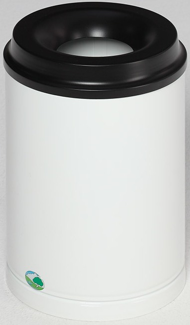 Papierkorb 15 Liter, RAL 9016 weiss, selbstlöschend