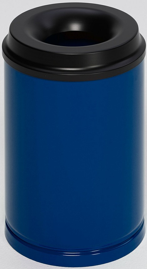 Papierkorb 15 Liter, RAL 5010 enzianblau, selbstlöschend