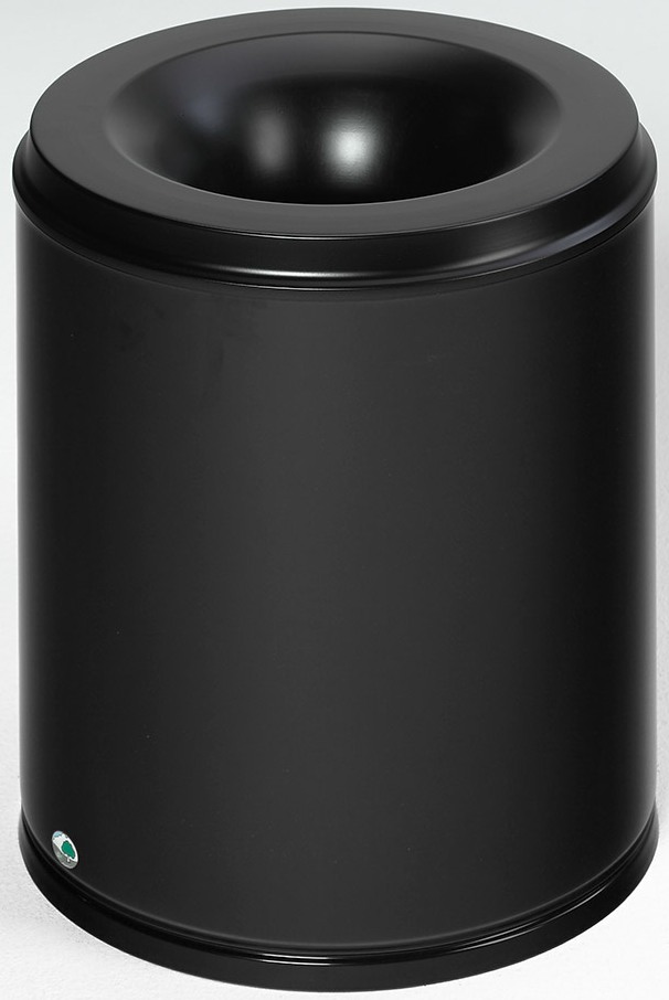 Papierkorb 80 Liter, RAL 9005 schwarz, selbstlöschend