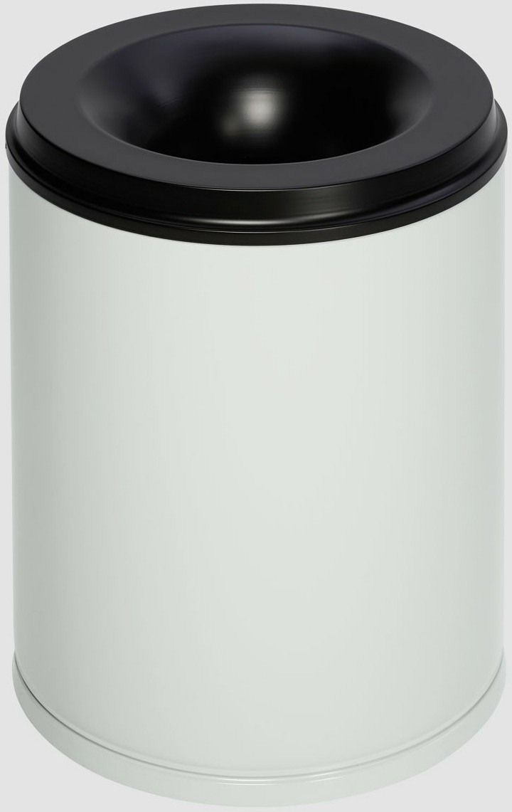 Papierkorb 80 Liter, RAL 7035 lichtgrau, selbstlöschend