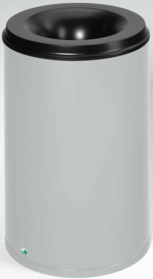 Papierkorb 110 Liter, RAL 7035 lichtgrau, selbstlöschend