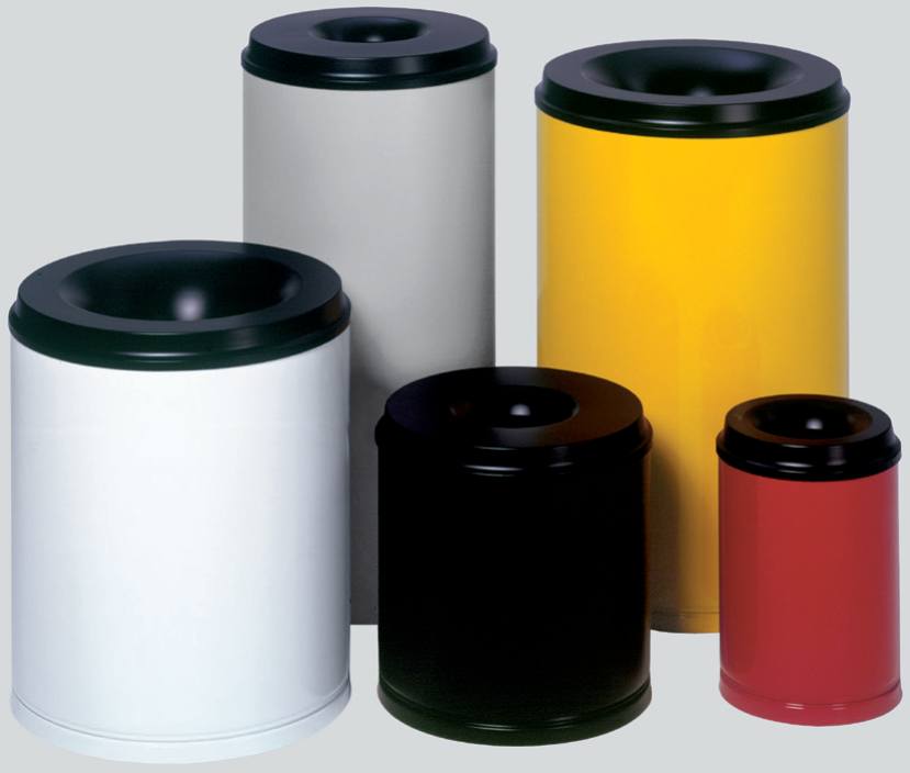 Selbstlöschende Wand-/ Standabfallbehälter