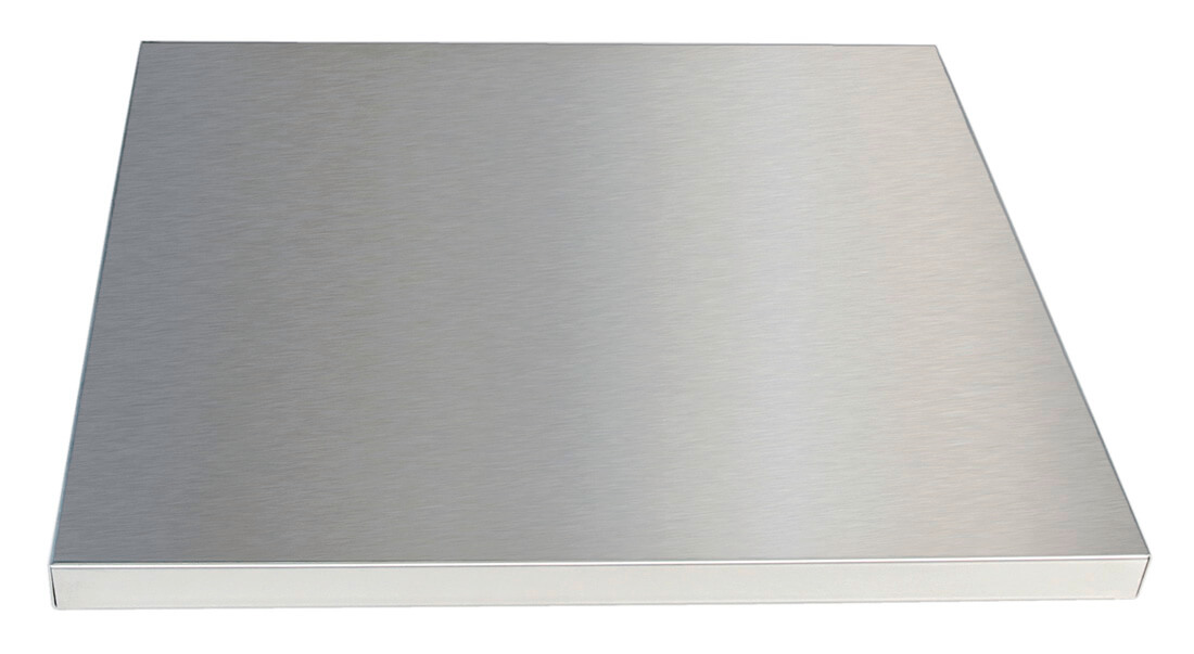 Fachboden Edelstahl für Abteilbreite von 450 mm